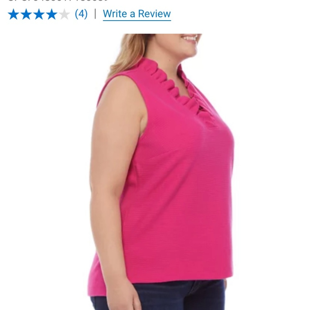 Beautiful sleeveless top Crown Ivy plus size